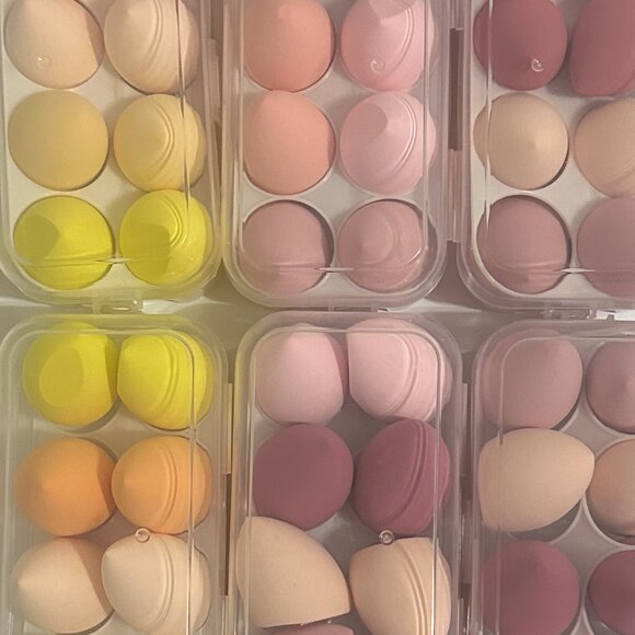 Makeup Facial Sponges, Blender Sponges, Reusable, 8 pcs., Assorted Color - Picture 3 of 3